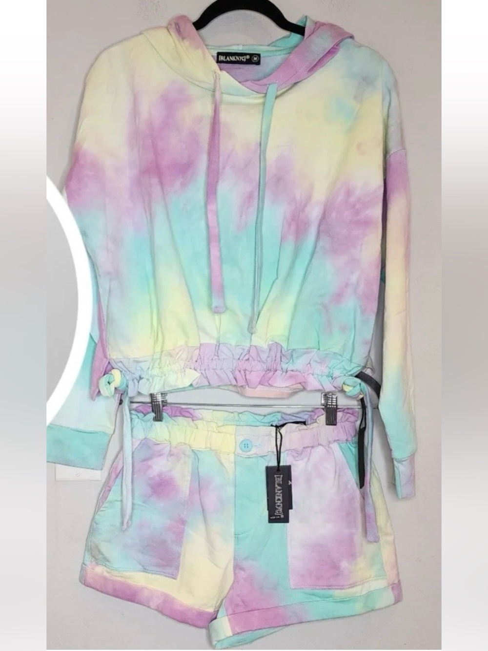 BlankNYC "Tease Me" Pastel Tie Dye Matching Loungewear Set - XS